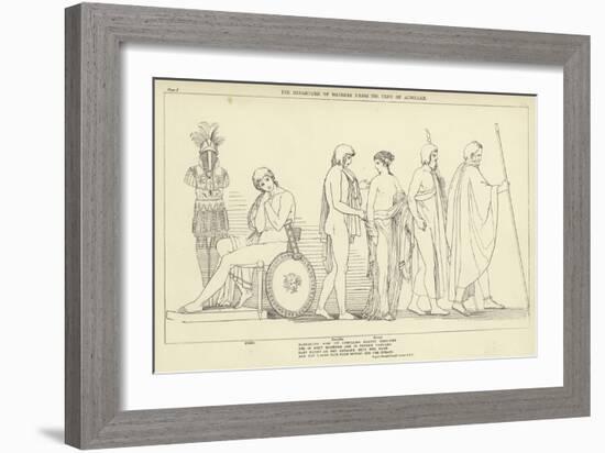 The Departure of Briseis from the Tent of Achilles-John Flaxman-Framed Giclee Print