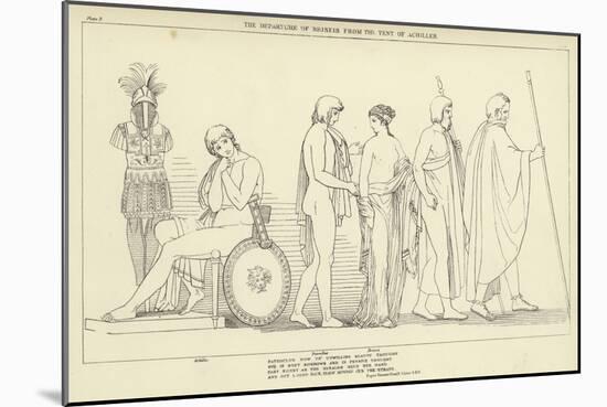 The Departure of Briseis from the Tent of Achilles-John Flaxman-Mounted Giclee Print