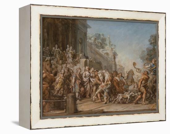 The Departure of Dido and Aeneas for the Hunt, 1772-4-Jean Bernard Restout-Framed Premier Image Canvas