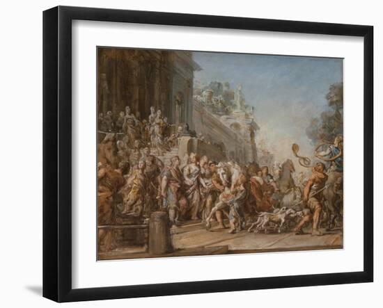 The Departure of Dido and Aeneas for the Hunt, 1772-4-Jean Bernard Restout-Framed Giclee Print