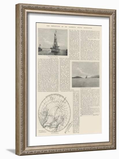 The Departure of Dr Nansen's Arctic Expedition-null-Framed Giclee Print