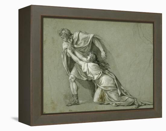 The Departure of Marcus Attilius Regulus for Carthage, 1785-86-Jacques Louis David-Framed Premier Image Canvas