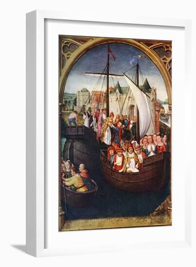 'The Departure of St Ursula from Basel', before 1489, (c1900-1920).Artist: Hans Memling-Hans Memling-Framed Giclee Print