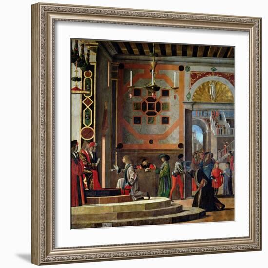 The Departure of the English Ambassadors, from the St. Ursula Cycle, 1498-Vittore Carpaccio-Framed Giclee Print