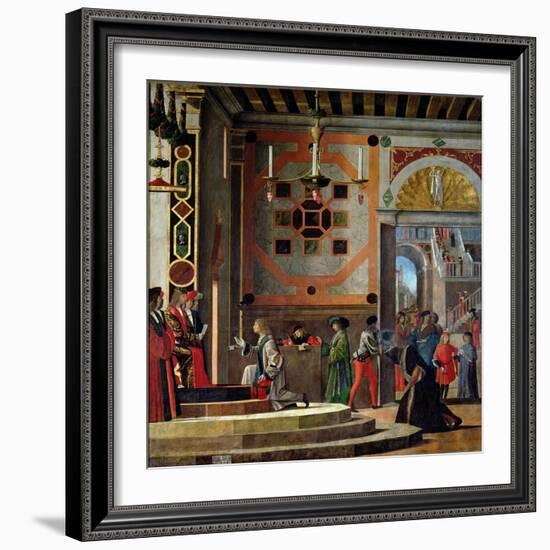 The Departure of the English Ambassadors, from the St. Ursula Cycle, 1498-Vittore Carpaccio-Framed Giclee Print