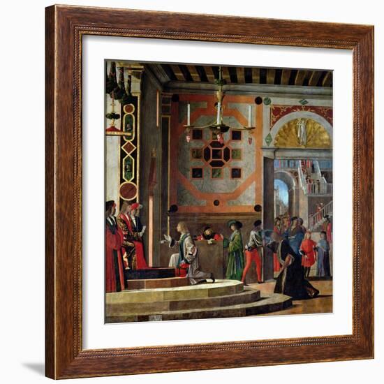The Departure of the English Ambassadors, from the St. Ursula Cycle, 1498-Vittore Carpaccio-Framed Giclee Print