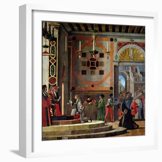 The Departure of the English Ambassadors, from the St. Ursula Cycle, 1498-Vittore Carpaccio-Framed Giclee Print