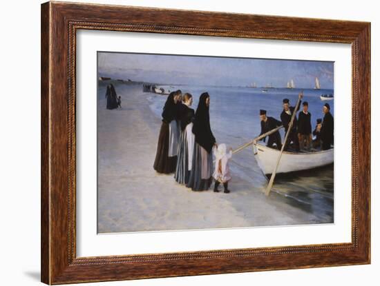 The Departure of the Fishing Fleet, 1894-Peder Severin Kröyer-Framed Giclee Print
