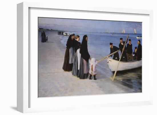 The Departure of the Fishing Fleet, 1894-Peder Severin Kröyer-Framed Giclee Print