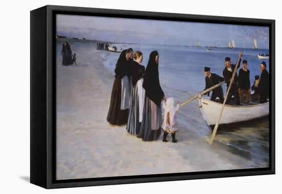 The Departure of the Fishing Fleet, 1894-Peder Severin Kröyer-Framed Premier Image Canvas