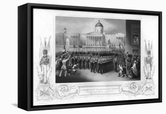 The Departure of the Grenadier Guards, Trafalgar Square, London, 1854-DJ Pound-Framed Premier Image Canvas