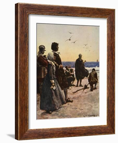 The Departure of the Mayflower-Arthur C. Michael-Framed Giclee Print