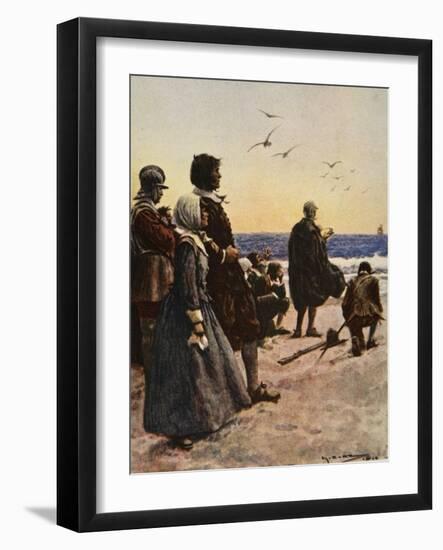 The Departure of the Mayflower-Arthur C. Michael-Framed Giclee Print