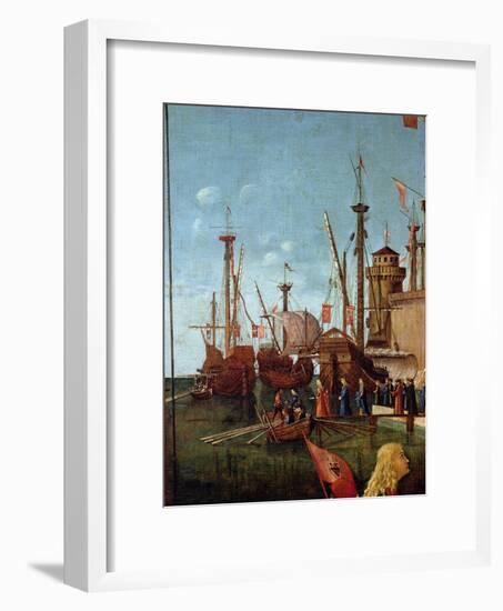 The Departure of the Pilgrims, Detail from the Meeting of Etherius and Ursula and the Departure…-Vittore Carpaccio-Framed Giclee Print