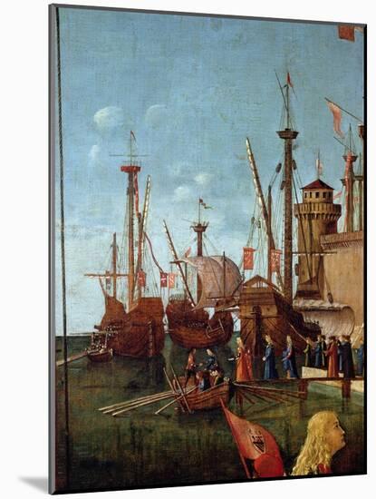 The Departure of the Pilgrims, Detail from the Meeting of Etherius and Ursula and the Departure…-Vittore Carpaccio-Mounted Giclee Print