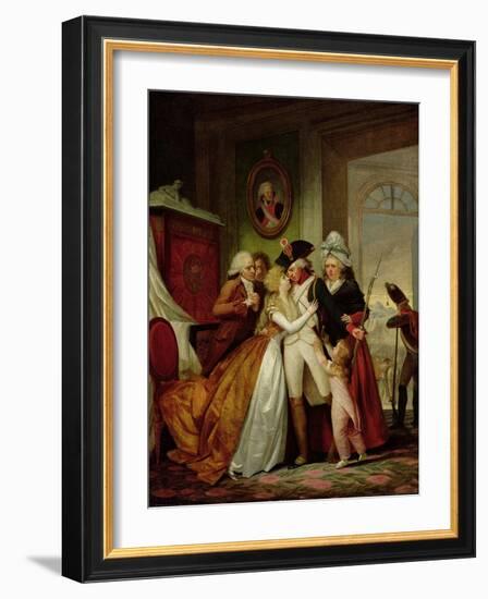 The Departure of the Volunteers-Francois Louis Joseph Watteau-Framed Giclee Print