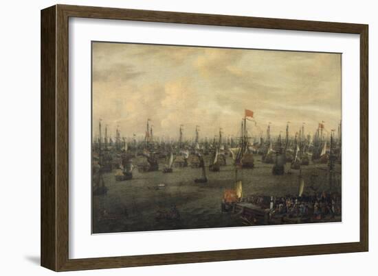 The Departure of William of Orange from Briel, 1688-Abraham Storck-Framed Giclee Print