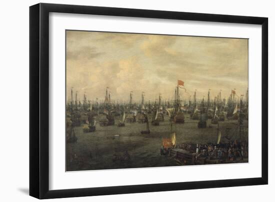 The Departure of William of Orange from Briel, 1688-Abraham Storck-Framed Giclee Print