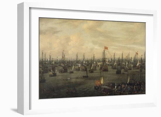 The Departure of William of Orange from Briel, 1688-Abraham Storck-Framed Giclee Print