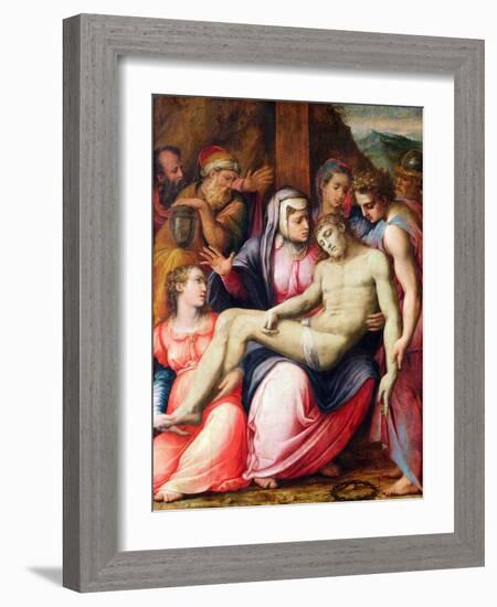 The Deposition, C.1540 (Tempera on Panel)-Giorgio Vasari-Framed Giclee Print