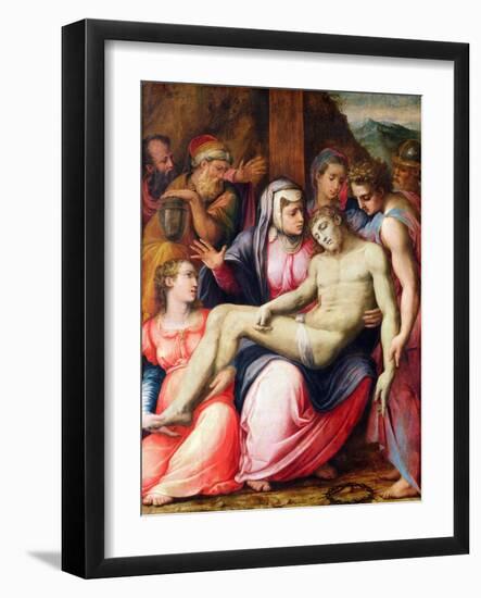 The Deposition, C.1540 (Tempera on Panel)-Giorgio Vasari-Framed Giclee Print