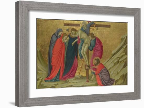 The Deposition (From the Basilica of Santa Croce, Florenc), C. 1324-1325-Ugolino Di Nerio-Framed Giclee Print