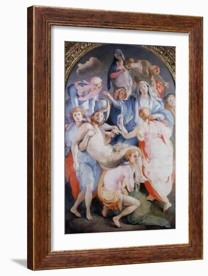 The Deposition from the Cross, 1526-1528-Jacopo Pontormo-Framed Giclee Print