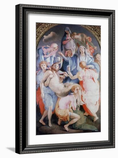 The Deposition from the Cross, 1526-1528-Jacopo Pontormo-Framed Giclee Print