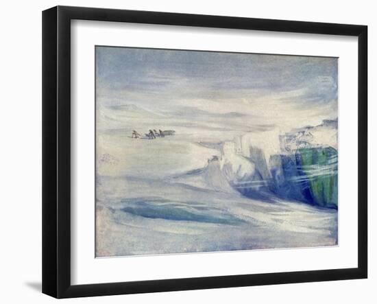 'The Depot Party Amongst Crevasses', c1908, (1909)-George Marston-Framed Giclee Print