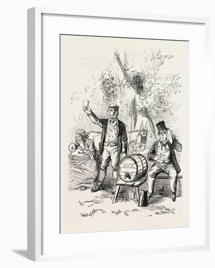 The Derby Day, Scenes by the Roadside and on the Downs: Roadside Refreshments. Uk, 1860-null-Framed Giclee Print