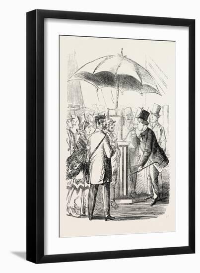 The Derby Day: Scenes by the Roadside and on the Downs: Try Your Lungs, Gentlemen! Uk, 1860-null-Framed Giclee Print