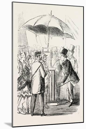 The Derby Day: Scenes by the Roadside and on the Downs: Try Your Lungs, Gentlemen! Uk, 1860-null-Mounted Giclee Print