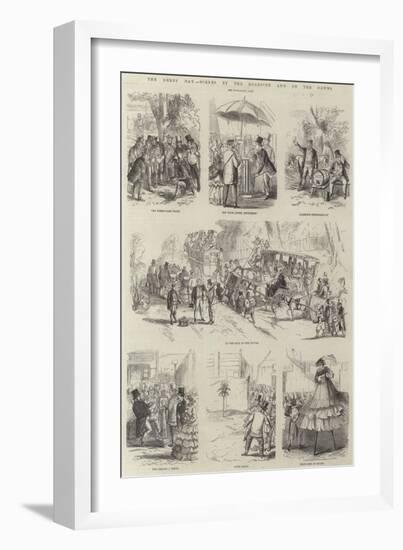 The Derby Day, Scenes by the Roadside and on the Downs-null-Framed Giclee Print