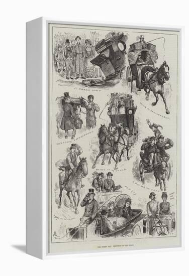 The Derby Day, Sketches on the Road-null-Framed Premier Image Canvas