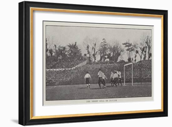 The Derby Goal in Danger-null-Framed Giclee Print