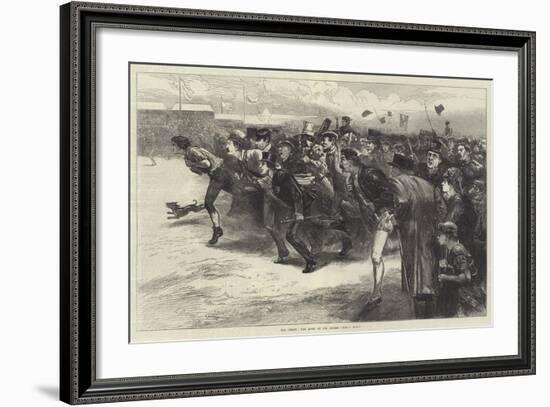 The Derby, the Rush on the Course, Who's Won?-Edwin Buckman-Framed Giclee Print