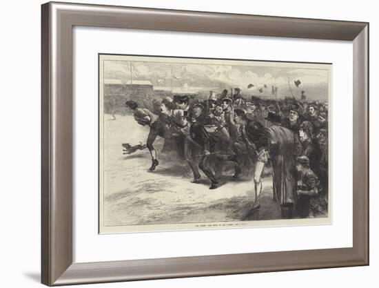 The Derby, the Rush on the Course, Who's Won?-Edwin Buckman-Framed Giclee Print