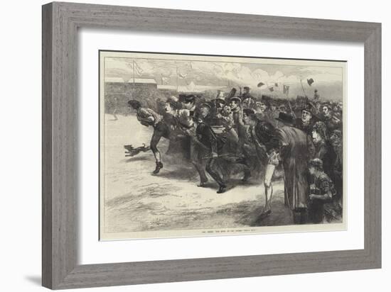 The Derby, the Rush on the Course, Who's Won?-Edwin Buckman-Framed Giclee Print