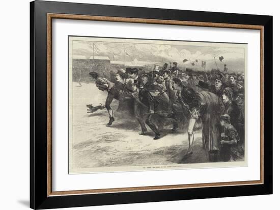 The Derby, the Rush on the Course, Who's Won?-Edwin Buckman-Framed Giclee Print