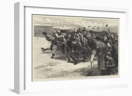 The Derby, the Rush on the Course, Who's Won?-Edwin Buckman-Framed Giclee Print