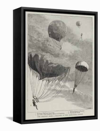 The Descent from a Balloon at the Alexandra Palace-null-Framed Premier Image Canvas