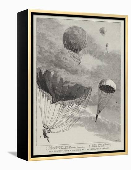 The Descent from a Balloon at the Alexandra Palace-null-Framed Premier Image Canvas