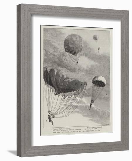 The Descent from a Balloon at the Alexandra Palace-null-Framed Giclee Print