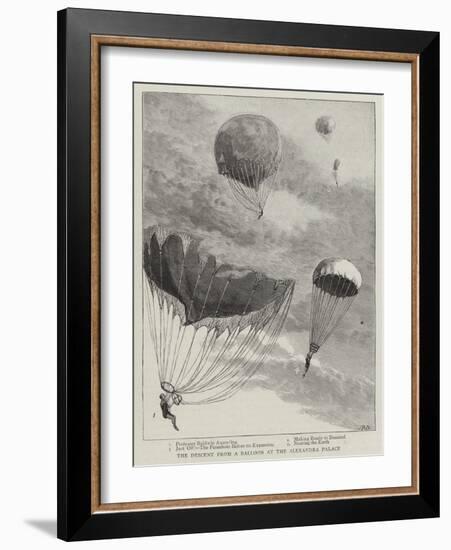 The Descent from a Balloon at the Alexandra Palace-null-Framed Giclee Print