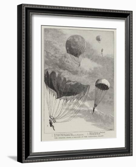 The Descent from a Balloon at the Alexandra Palace-null-Framed Giclee Print