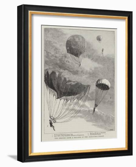 The Descent from a Balloon at the Alexandra Palace-null-Framed Giclee Print