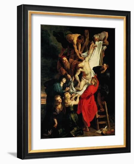 The Descent from the Cross. Central Panel, 1612-1614-Peter Paul Rubens-Framed Giclee Print