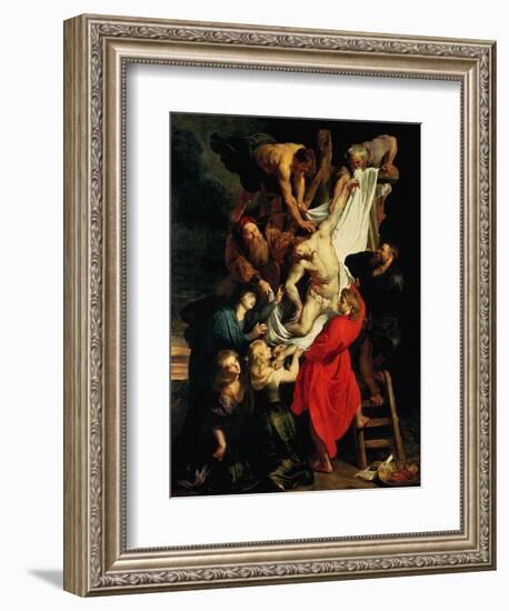 The Descent from the Cross. Central Panel, 1612-1614-Peter Paul Rubens-Framed Giclee Print