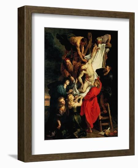The Descent from the Cross. Central Panel, 1612-1614-Peter Paul Rubens-Framed Giclee Print