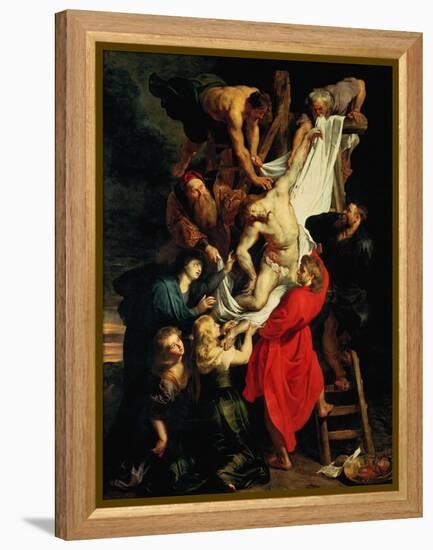 The Descent from the Cross. Central Panel, 1612-1614-Peter Paul Rubens-Framed Premier Image Canvas